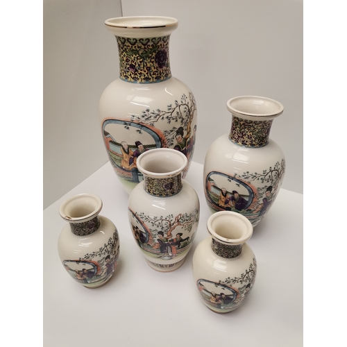 60 - Nine various Chinese porcelain vases, 20th/21st Century, assorted shapes and decoration, some with c... 