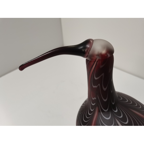 140 - A Curlew Glass Bird by Oiva Toikka  - L30cm x H19cm