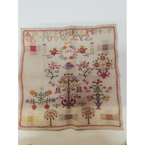 281 - A collection of vintage embroidery 37cm x40cm, 35cm x 33cm, 35cm x 39cm, 36cm x 34cm, 28cm x 29cm, 3... 