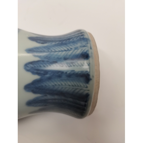 168 - Chinese Blue and White vase - no markings to base H31cm