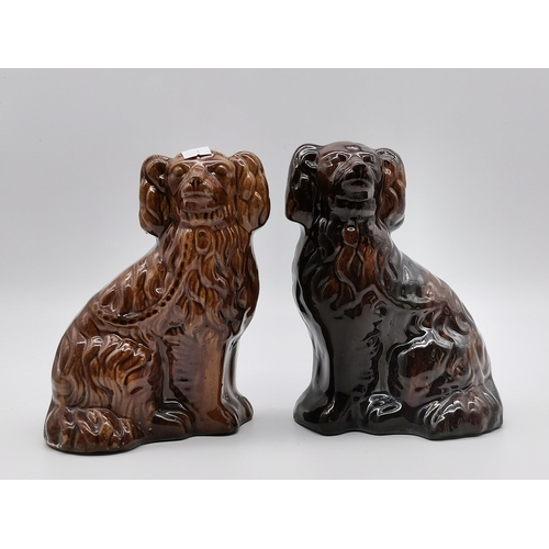 126 - Three Staffordshire Dogs figurinesCondition StatusGood: In good condition overall, but possibly some... 