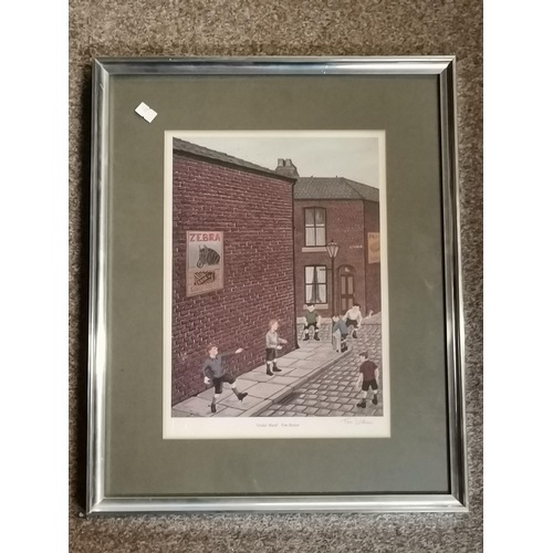 155 - Tom Dodson signed Print 'Cricket Match' 29cm x 22cm (in frame 38cm x 47cm)Condition StatusGood: In g... 