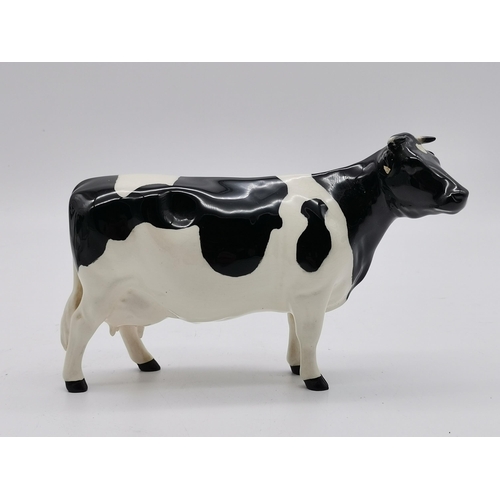 161 - Beswick Friesian Cow Family Bull CH Coddington 1439, Heifer CH. Claybury leegwater and calf all blac... 