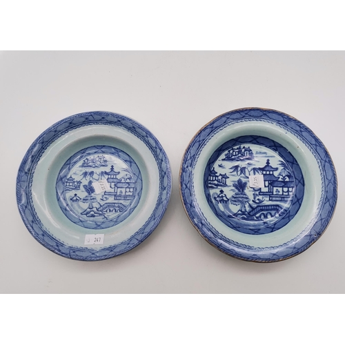 162 - A Pair of Ashworth Brothers Blue and white plates D18cmCondition StatusGood: In good condition overa... 