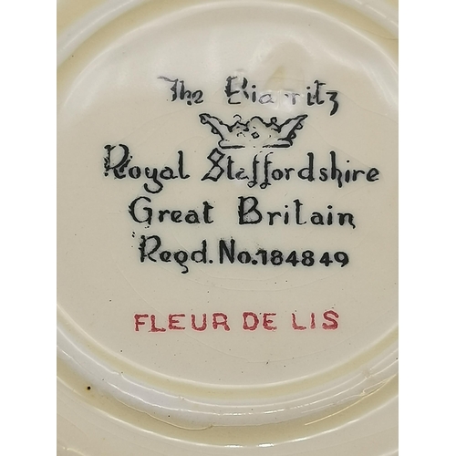 193 - Vintage Royal Staffordshire The Biarritz - Fleur de Lis side plate and SaucerCondition StatusGood: I... 