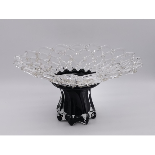 23 - Contemporary Glass Fruit bowl and VaseCondition StatusGood: In good condition overall, but possibly ... 