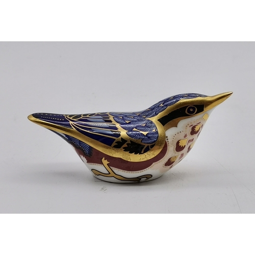 233 - Royal Crown Derby Paperweights - Finch, Blue Tit and Jenny Wren all with gold stoppersCondition Stat... 