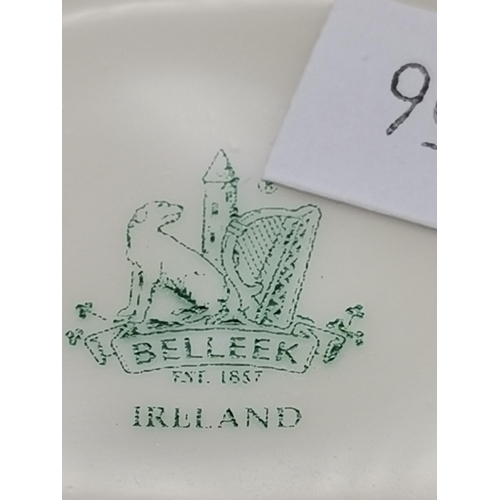 237 - Belleek enchanted Holly Creamer and sugar bowlCondition StatusExcellent: In excellent condition with... 