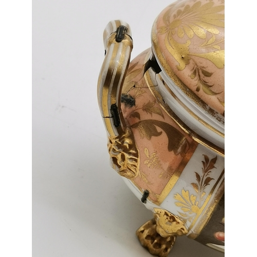 239 - Art Nouveau 'Martele' Vase pls Early Crown derby lidded pot a/fCondition StatusGood: In good conditi... 