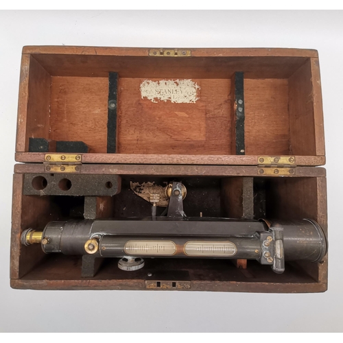 40 - Stanley Theodolite with original wooden case and stand. inscription reads 'City of Leeds, Sewage Eng... 