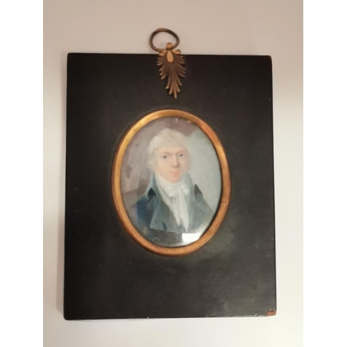 506 - British School (late 18th Century), A portrait miniature of a Georgian gentleman, head and shoulder ... 