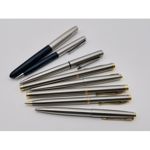 508 - A collection of assorted fountain and ball point pens, including Waterman, Parker, Pierre Cardin, so... 