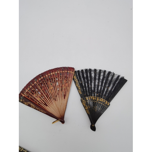 259 - A Collection of antique fans (8)Condition StatusGood: In good condition overall, but possibly some o... 