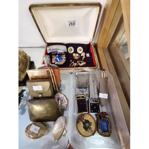 260 - A Miscellaneous Collectables including - Lions items, cigarette lighters, pill boxes etc