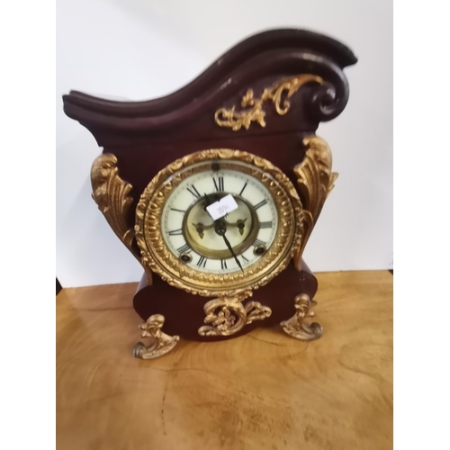 669 - Antique Mantle Clock by Ansona Clock Co June14.8 USA