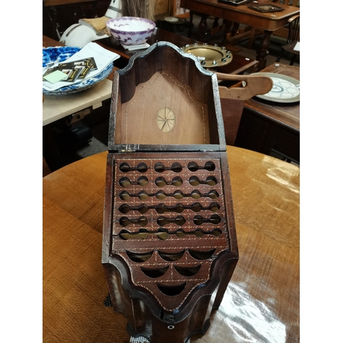 713 - Georgian Mahogany inlaid Knife Box