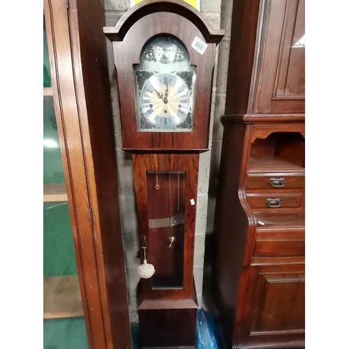 860 - Tempus Fugit Mahogany cased Grandmother Clock 150cm HeightCondition StatusGood: In good condition ov... 