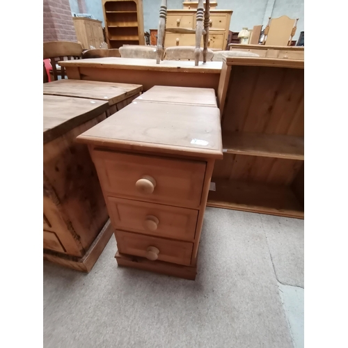 993 - x2 Pine bedside cabinets