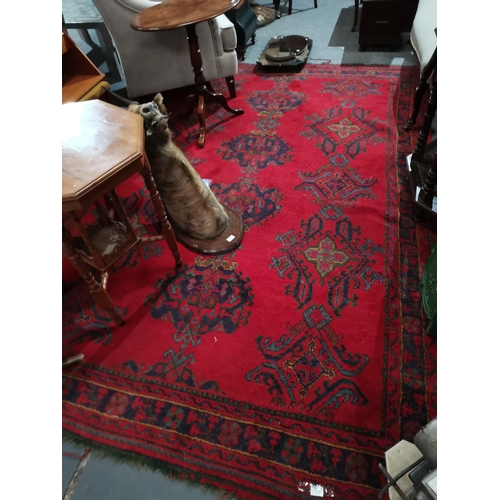 1148a - Large Red and blue RugCondition StatusFair: In fair condition, signs of wear/cracks/damage/restorati... 