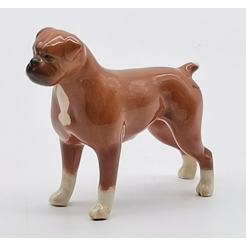 103 - A Beswick Bay Horse, Pinto Pony (Skewbald), Mat Black Royal Doulton Horse plus Beswick Boxer Dog Con... 