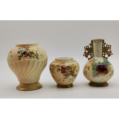 235 - Royal Worcester jars and Alexandra Porce vaseCondition StatusGood: In good condition overall, but po... 