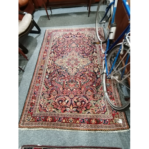 1149g - A vintage wool rug in  multicoloured decorations 2m x 1.4m