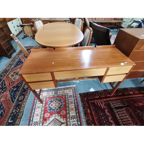 1169A - Teak Midcentury Dressing table with 3 way mirror