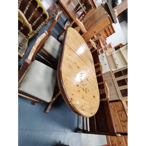 1022 - Pine extendable dining table and 6 chairs by Ducal W90cm x L170cm (not extended)Condition StatusGood... 