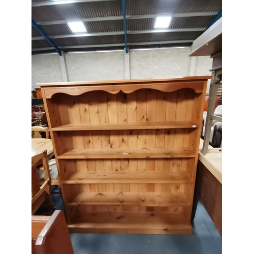 1024 - Pine bookcase W126cm x H146cm