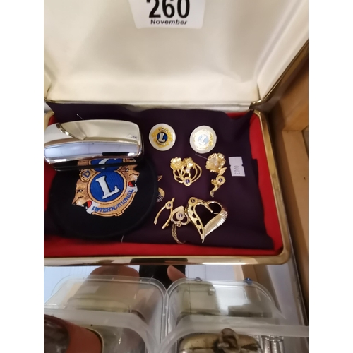 260 - A Miscellaneous Collectables including - Lions items, cigarette lighters, pill boxes etc