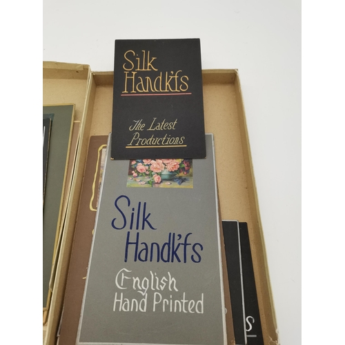 273 - A Collection of Vintage hand produced Card Adverts for Silk Handkerchiefs etc