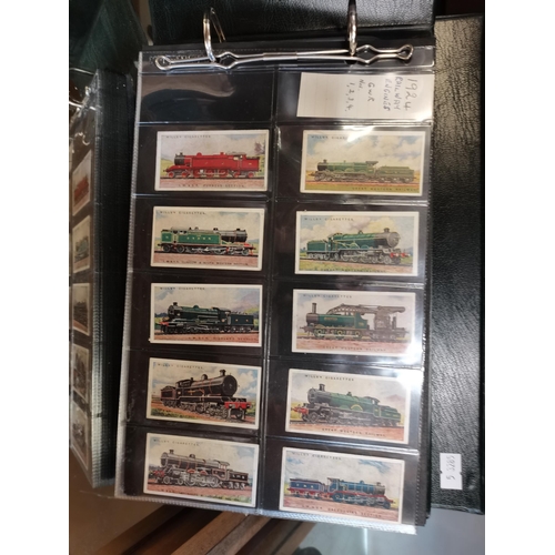 294 - A collection of Cigarette cards including 1924 - 1938 Railway Engines, RAF and aircraft plus USA and... 