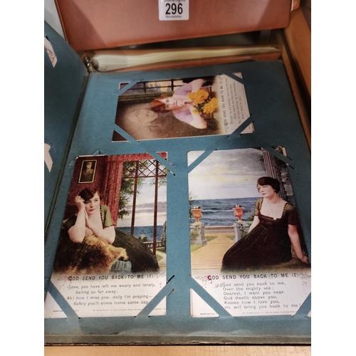 299 - Antique Scrapbook and postcard album