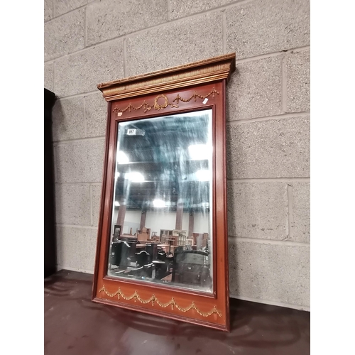 887 - Renaissance style antique bevelled wall mirror 91cm x 55cmCondition StatusGood: In good condition ov... 