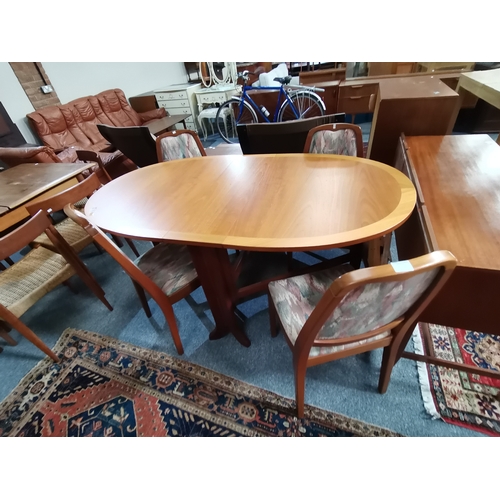 1170 - A PARKER KNOLL drop leaf table and 4 chairs in a teak style finishCondition StatusExcellent: In exce... 