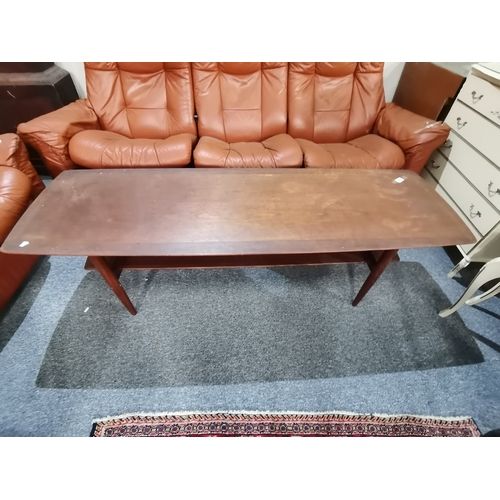 1167 - A teak g plan style coffee table 1.65m long