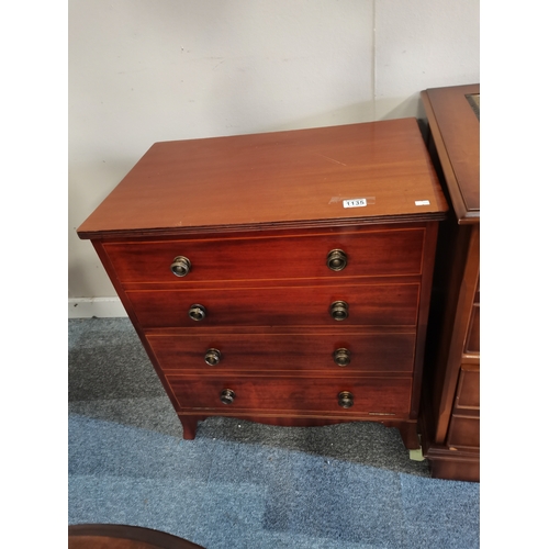 1135 - Small Storage chest, rectangular with faux drawers hinged at topCondition StatusGood: In good condit... 