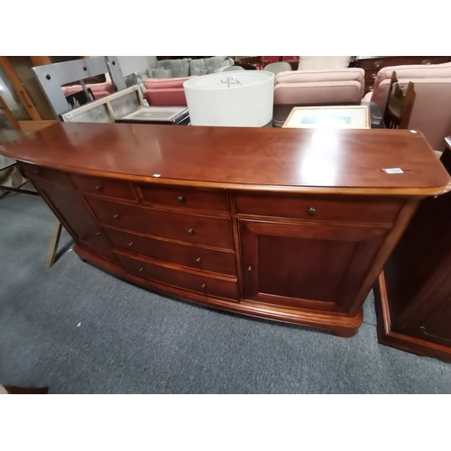 1208 - A mahogany 2m long sideboard and extending dining table and 8 chairsCondition StatusExcellent: In ex... 