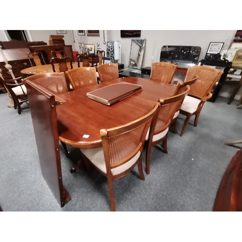 1208 - A mahogany 2m long sideboard and extending dining table and 8 chairsCondition StatusExcellent: In ex... 