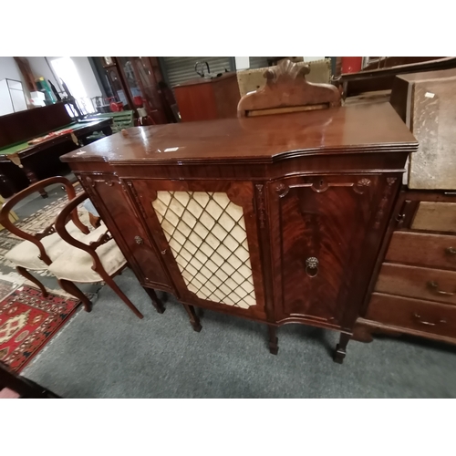 1216 - A mahogany 1.1m long sideboard in the rocco styleCondition StatusGood: In good condition overall, bu... 