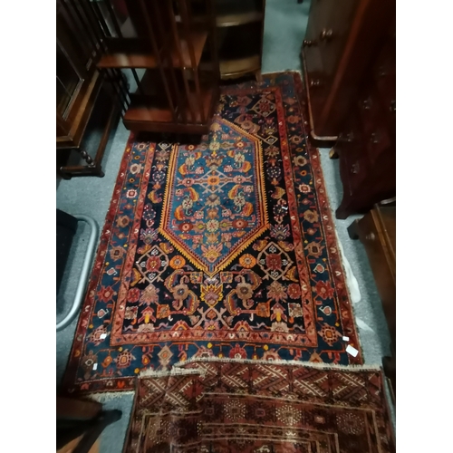 1232 - 3 x Antique rugs in mostly reds , blue and white 1.9m x 1.2m plus 1.8 x 1.3m 2m x 1.