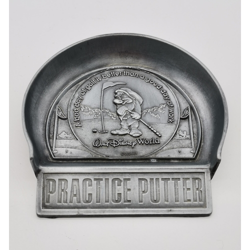 251 - 1990s Disney Pewter Practice Putter, Grumpy the Dwarf, Snow White series. Made in USA & 1988 Disney ... 