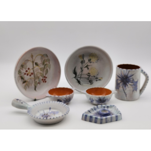 307 - A collection of Marie Madeline Jolly ceramics including a tankard, 2 bowls D19.5 cms, 2 further bowl... 