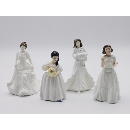 311 - A Collection of Royal Doulton Ladies all white - Melody HN4117 Exclusively for collectors club, Forg... 