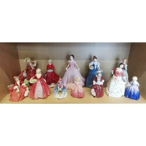 313 - A Large collection of Royal Doulton Ladies Monica HN1467, Autumn Breezes HN1834, Christmas Cheer H|N... 