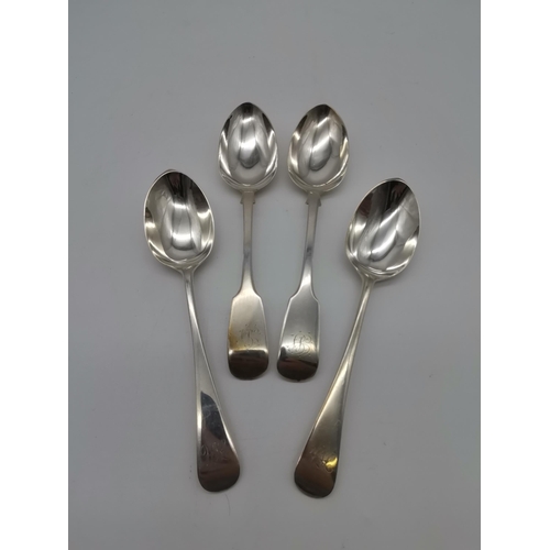 428 - A small mixed group of assorted silver comprising a pair of Victorian tablespoons by Charles Boyton ... 