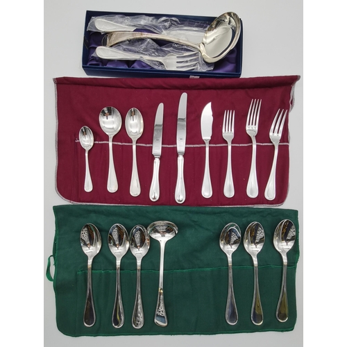 432 - A canteen of Mulberry Hall silver-plated flatware for twelve persons, York pattern, each setting com... 