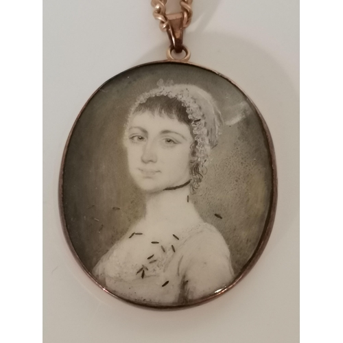 479 - British School (late 18th/early 19th Century), A portrait miniature of a lady, head and shoulder len... 