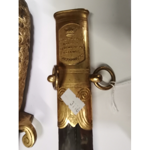 64A - An Edwardian 1846 Pattern Naval Sabre by Galt & Son, c.1900s, the fullered blade etched with crowned... 