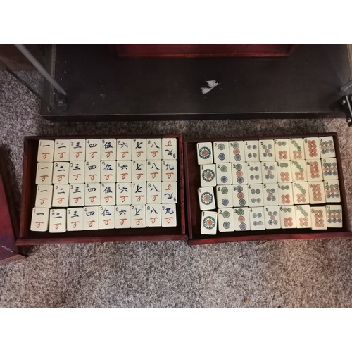 668 - Vintage Chinese Mah Jong Bamboo Game Set